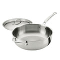 Hestan ProBond Luxe 5-Quart Essential Pan with Lid, Professional Clad Stainless Steel, ProCore Tri-Ply Clad Construction, Polished Exterior, Induction & Oven Safe
