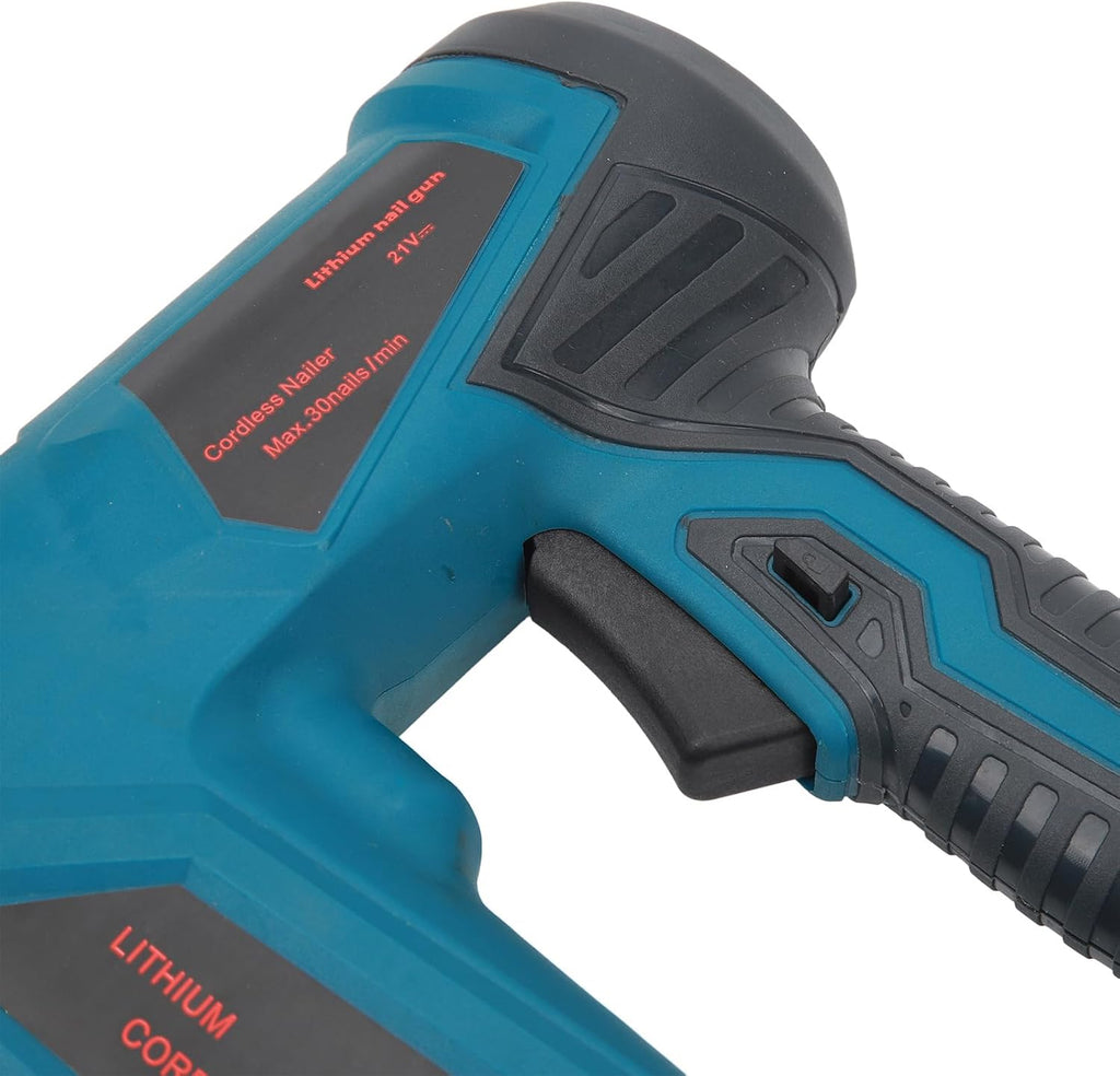 Lithium Cordless Nailer, Cordless Brad Nailer Complete Hard Oxidized Magazines for Woodworking (US Plug 100‑220V)