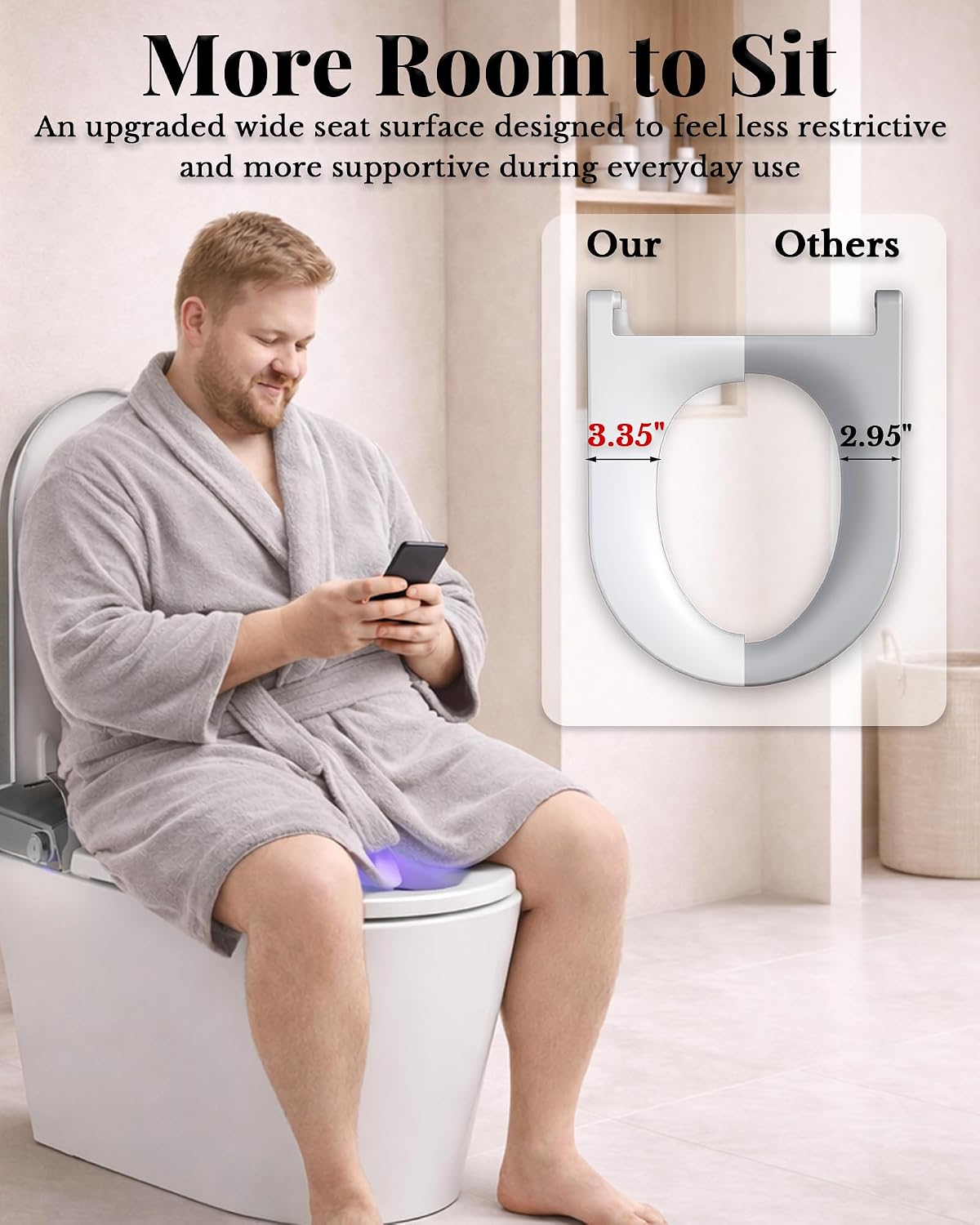 EchosLife Smart Toilet with Bidet Built In, Auto Open/Close Lid & Seat, Microwave Sensor, Auto Flush, ADA Comfort Height One Piece Elongated Toilet with Tank, Heated Seat, Warm Water & Air Dryer