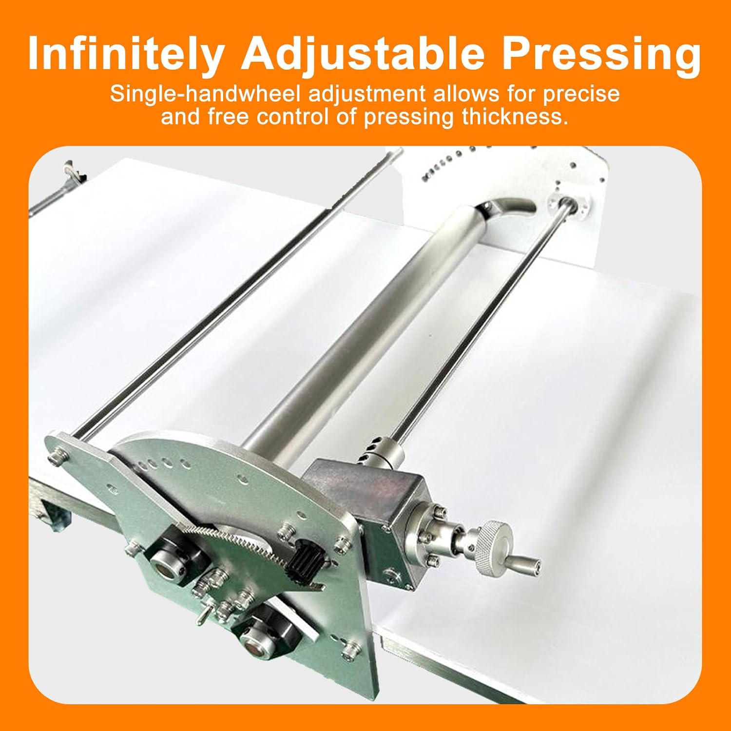17.7' Electric Dough Roller Machine with Foldable Frame, Automatic Dough Sheeter, for Preparing Pizza Dough, Croissants, Pasta Sheets, Flaky Pastries