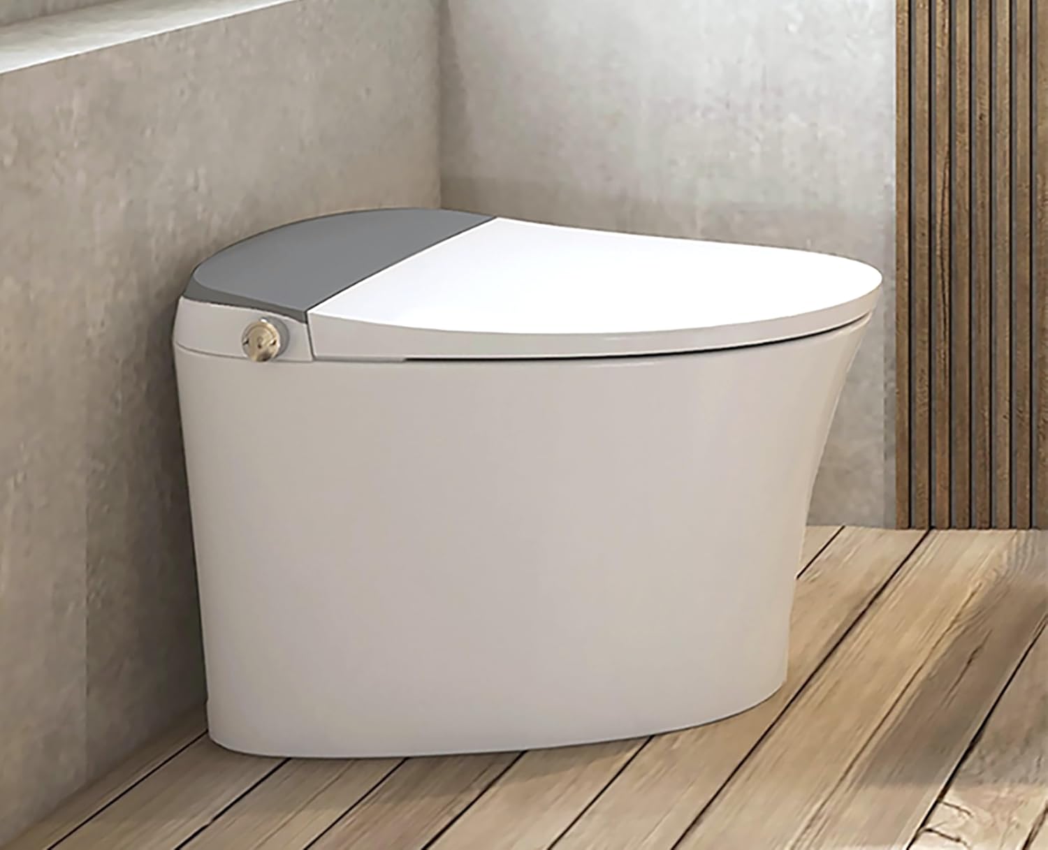 Smart Bidet Toilet with Water Tank – Heated Seat, Warm Wash, Auto Open Flush, Air Dryer, Deodorizer, Night Light, LED Display, 1000g MAP, 3-Year Warranty