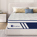 Avenco Full Size Mattress 10 Inch, Hybrid Full Mattresses in a Box with Gel Memory Foam, Individually Pocket Coils for Support and Pressure Relief, Medium Firm Full Bed Mattress, CertiPUR-US Certified