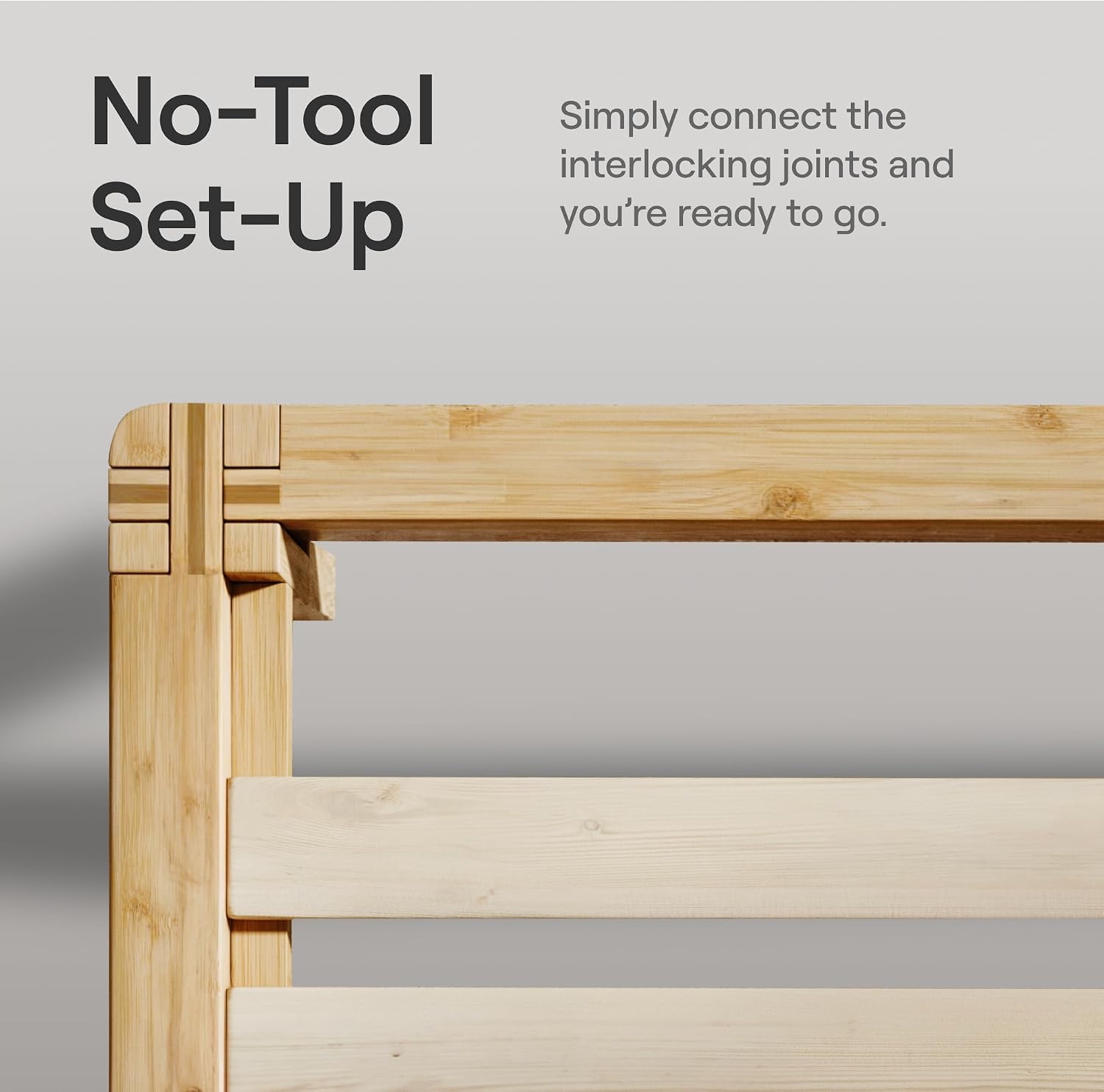 Nectar Bamboo Headboard - Twin - Natural - Attachable to Bamboo Bed Frame (Sold Seperately) - Easy Tool Free Set Up - Contemporary and Durable