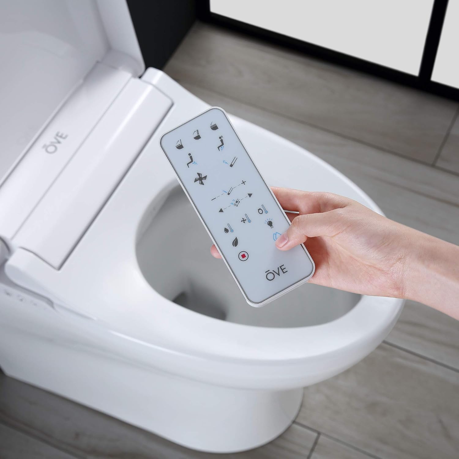 OVE Decors Wilma Smart Toilet with Integrated Bidet Seat, Heated Seat with Auto Flush and Warm Water and Multi Function Remote Control, White