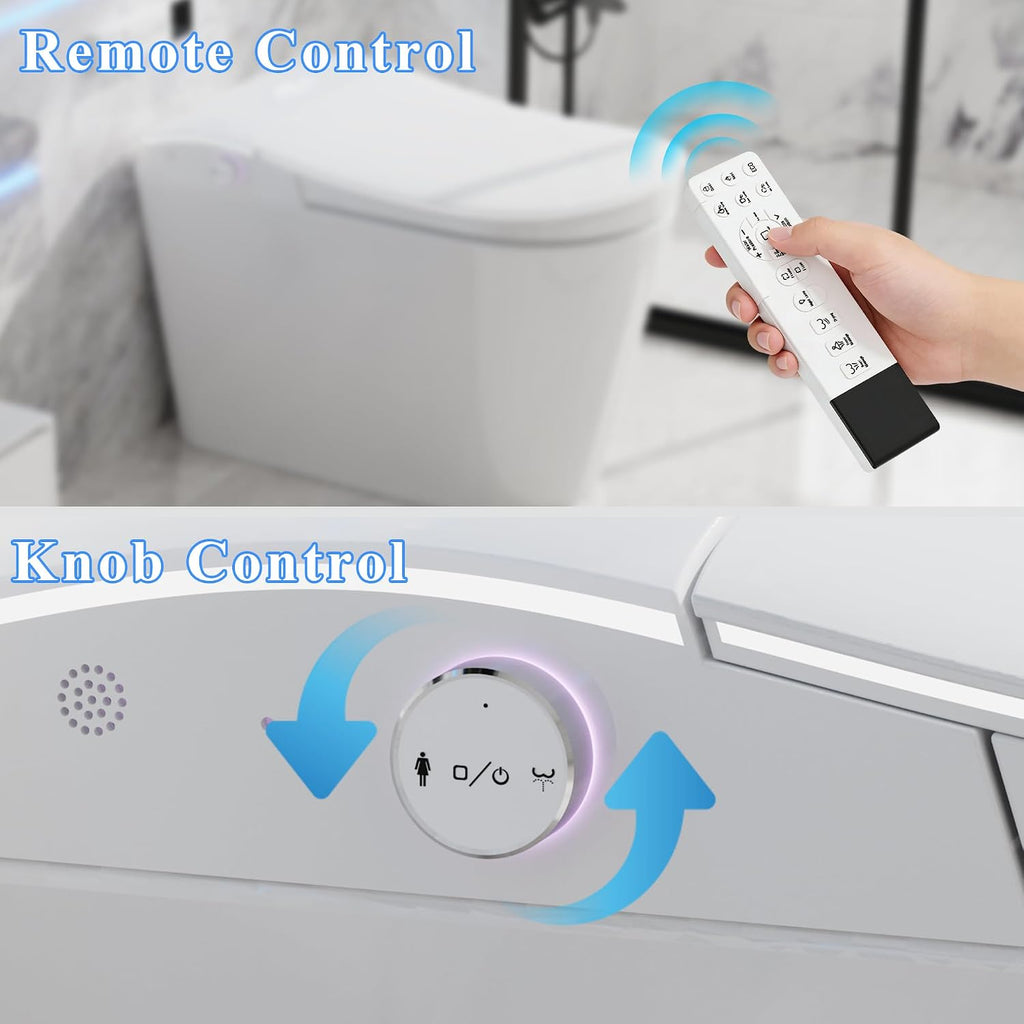 TOTTE One-Piece Smart Toilet, Premium Care with Women's Front Wash, Auto Open Lid, Instant Warm Water & Warm Air Dryer, Self-Cleaning Technology, Built-in Aroma System, Japanese Toilets