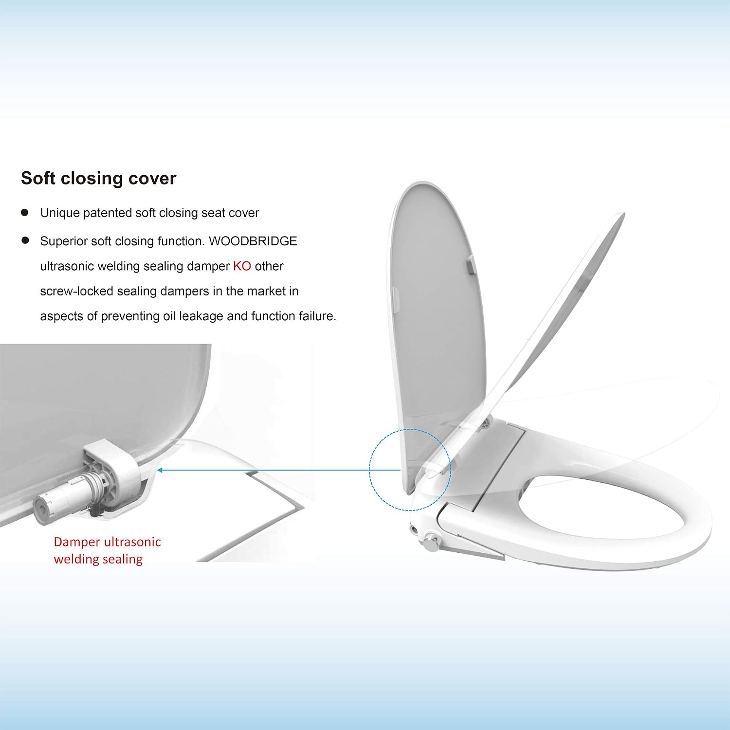 WOODBRIDGE BID-02 Smart Toilet Seat, White