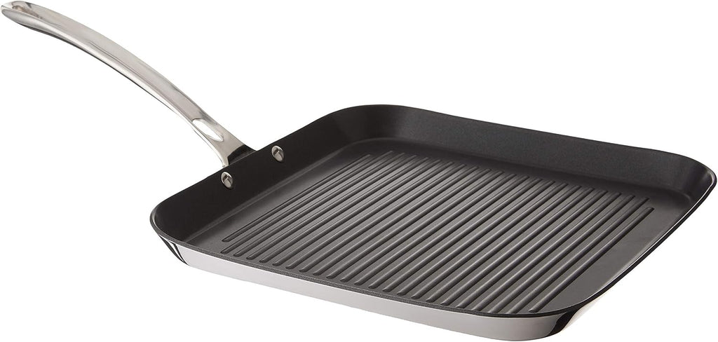 Viking Contemporary 3-Ply Non Stick Griddle Pan, 11 Inch Stainless Steel Nonstick Grill Pan, Dishwasher and Oven Safe, Induction Ready, Black