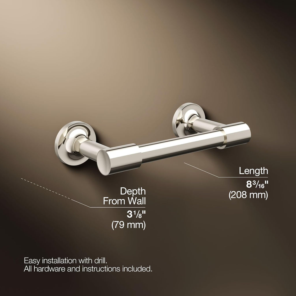 KOHLER 14377-SN Purist® Pivoting Toilet Paper Holder, Vibrant Polished Nickel