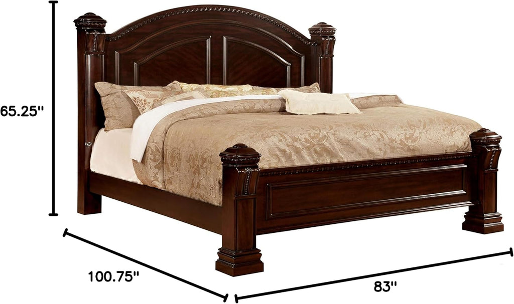 Furniture of America Lexington Bed, California King, Cherry