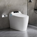 Smart Toilet Bidet with Foot Sensor Open Cover,Seat, Self Cleaning Nozzle, LED Display, Three Level Heated Seat,Airflow, Night Light, Knob Control, Soft Close, Auto Flush, with Remote Control