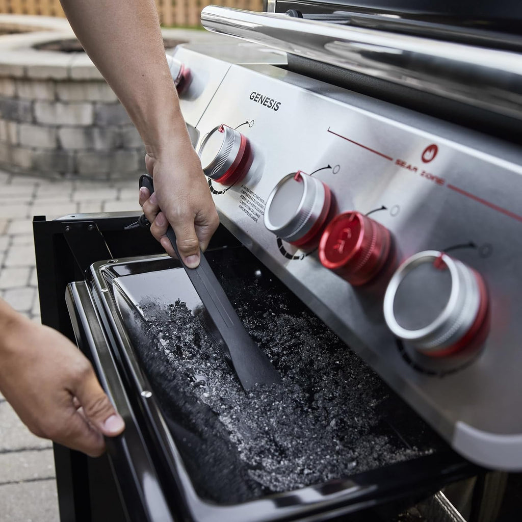 Weber Genesis E-415 Natural Gas Grill for Outdoor Cooking, 4 Burners, Black – Porcelain-Enameled Cast-Iron Grates & PureBlu Burners