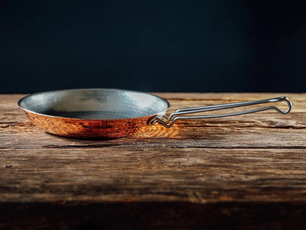 Sertodo Copper Skillet Pan | 10 inch Diameter | Patented Stainless Steel Handle System | Naturally Non-Stick Tin Lining, Pure Copper Body | Professional Kitchen Grade | Elegant, Durable, Functional