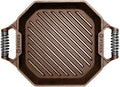 FINEX 12' Cast Iron Grill Pan, Modern Heirloom, Handcrafted in The USA, Pre-Seasoned with Organic Flaxseed Oil