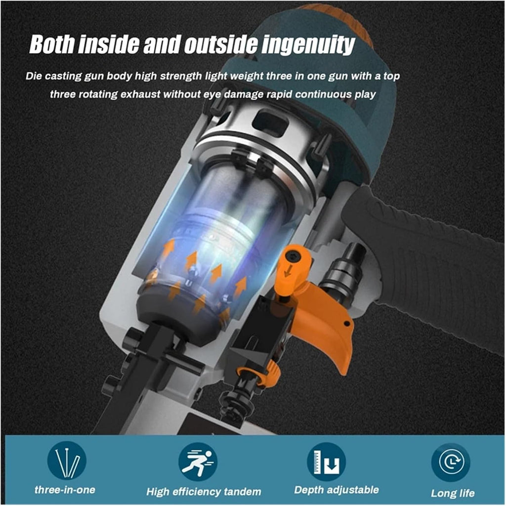 Pneumatic Nailer, T50 F50 K440 Air Nailer Carenter Pneumatic Nail Tool Air Brads Nailer Depth Ergonomic And Light Adjustment,for Carpentry
