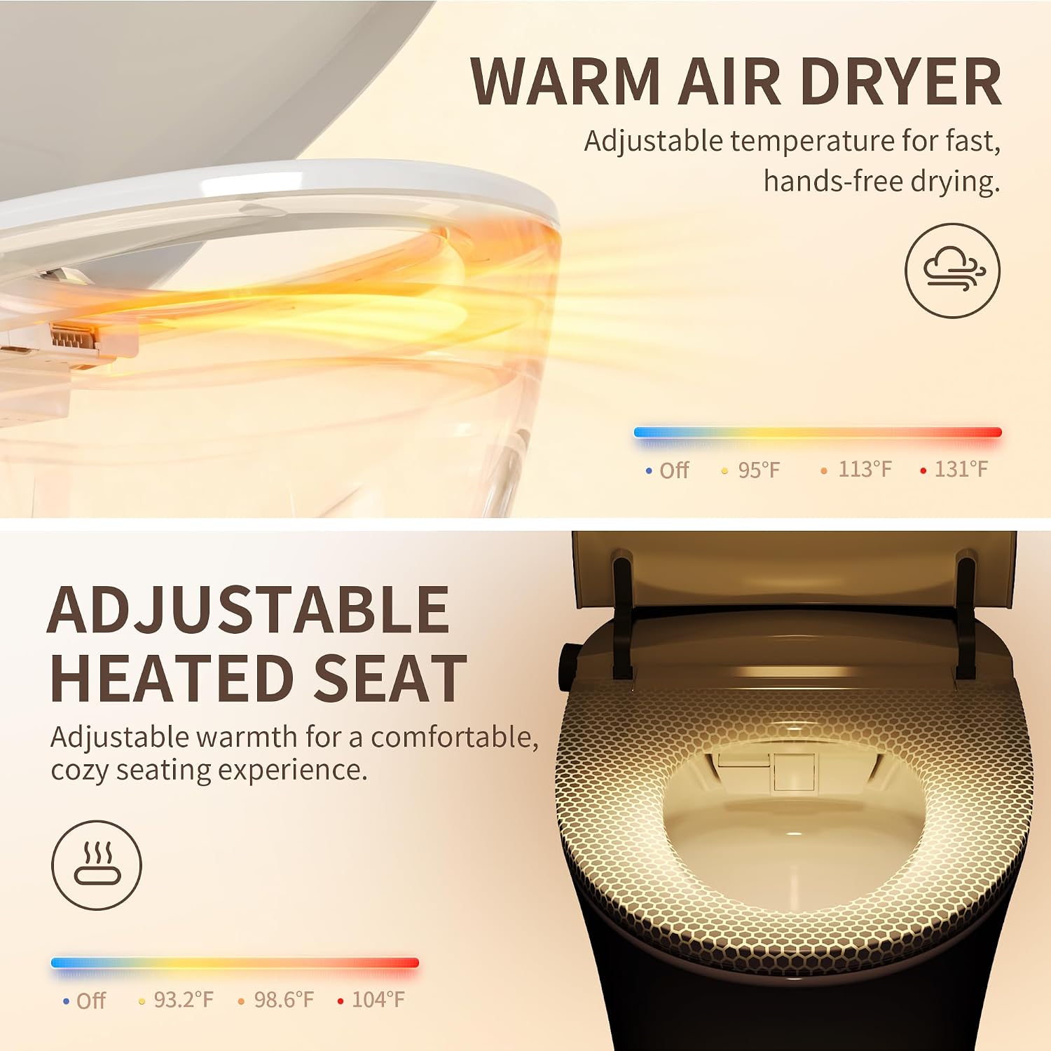 DeerValley Smart Toilet Auto Open & Close One Piece Tankless Toilet with Bidet Built in Auto Flush Warm Water Air Dryer Heated Seat Intelligent Water Filter for Modern Luxury Smart Home - DV-1S0029Pro