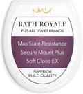 Bath Royale Toilet Seat (Round or Elongated), Slow Close (Soft Close, Quiet Close), Stain-Resistant and Easy to Clean, Fits All Toilet Brands, Premium Series or Heavy Duty Executive Series - 5 Pack
