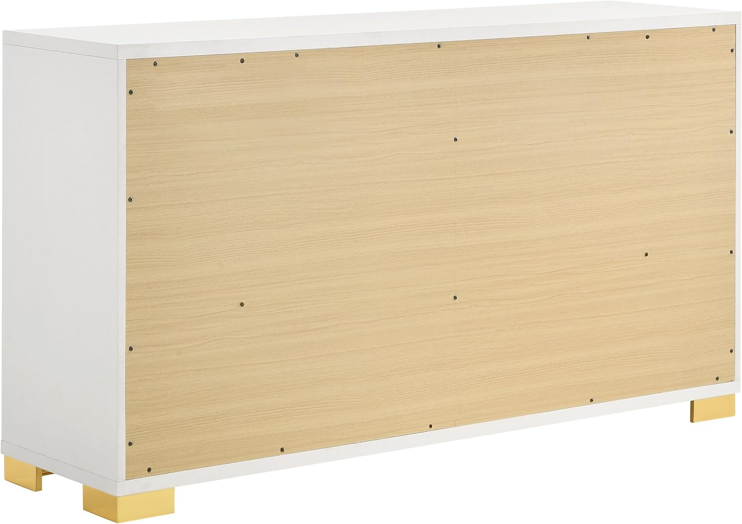 Coaster Home Furnishings Marceline Contemporary 5-Piece Bedroom Set Eastern King Size LED Panel Bed Frame 51-inch Headboard White 222931KE-S5