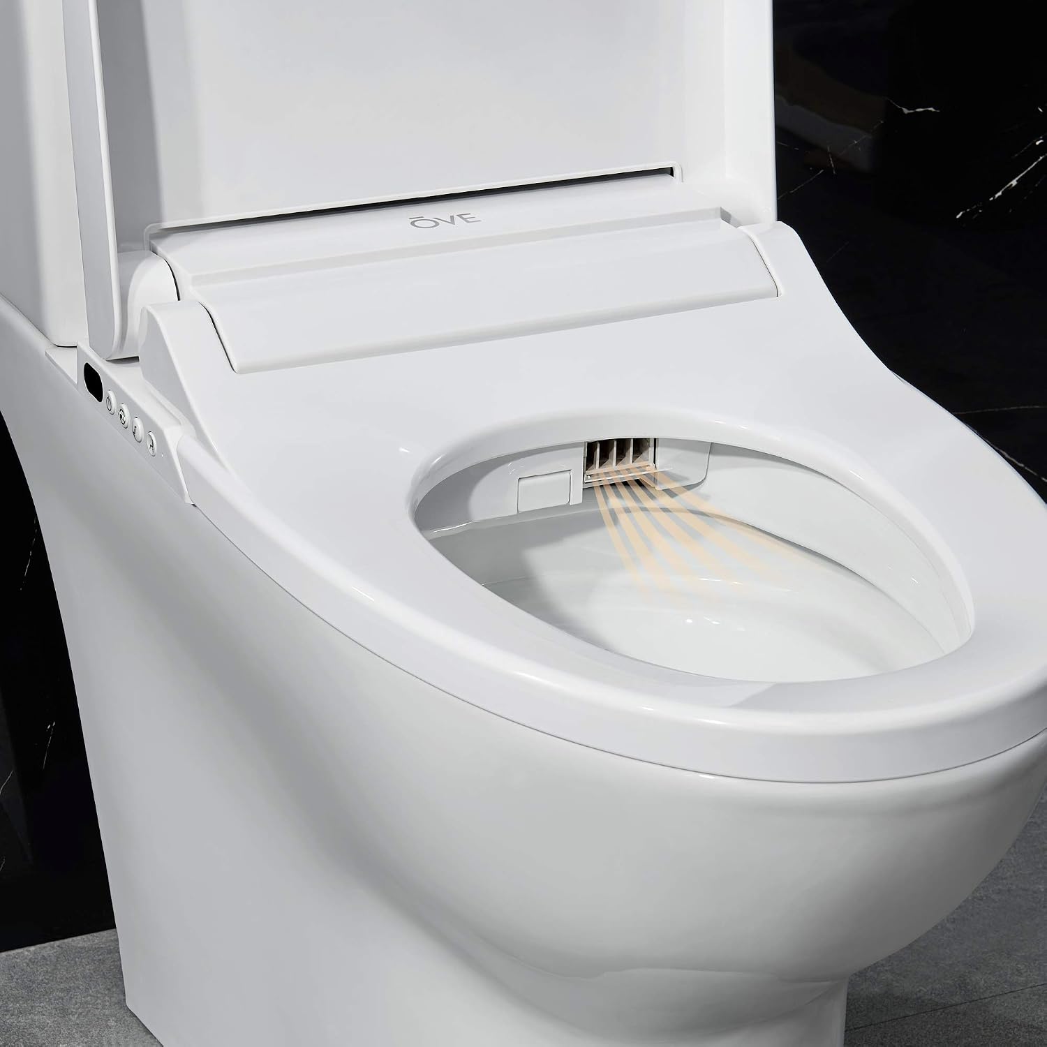 OVE Decors Wilma Smart Toilet with Integrated Bidet Seat, Heated Seat with Auto Flush and Warm Water and Multi Function Remote Control, White