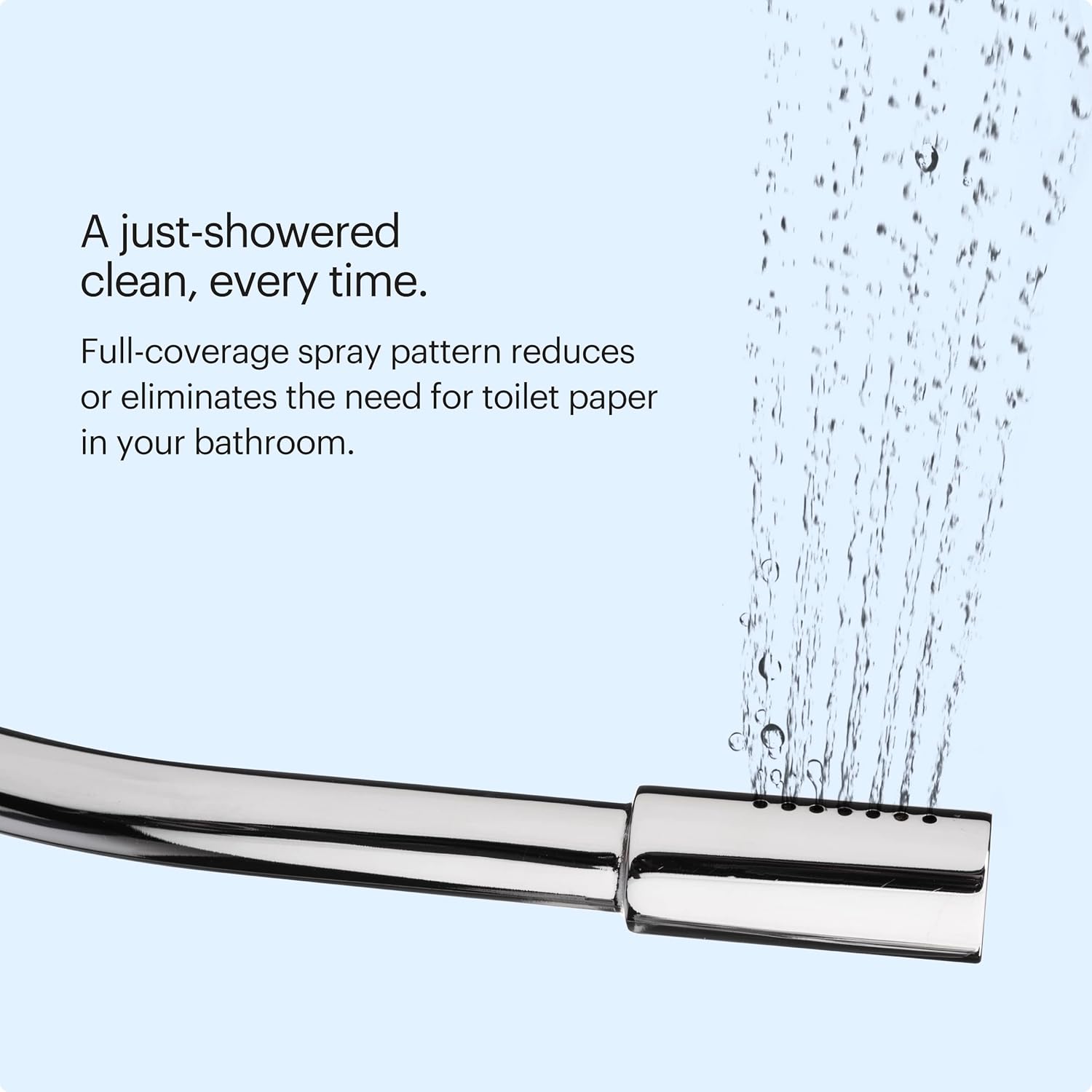 Brondell SMB-25 Side Mounted Manual Bidet Attachment for Toilet Seats with Adjustable Sprayer and Water Pressure, Thin Profile, Chrome (Dual Temperature), X-Large