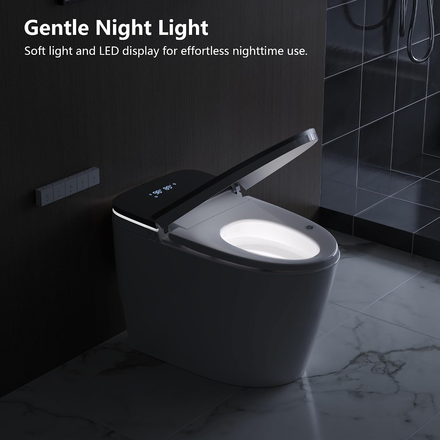 DeerValley Smart Toilet with Bidet Built in, Voice Control, Spa Wash, Auto Open/Close, Pump Assisted, Water Filter, Foam Shield, Dryer, Deodorization, ADA Height Japanese One-Piece Toilet for Bathroom