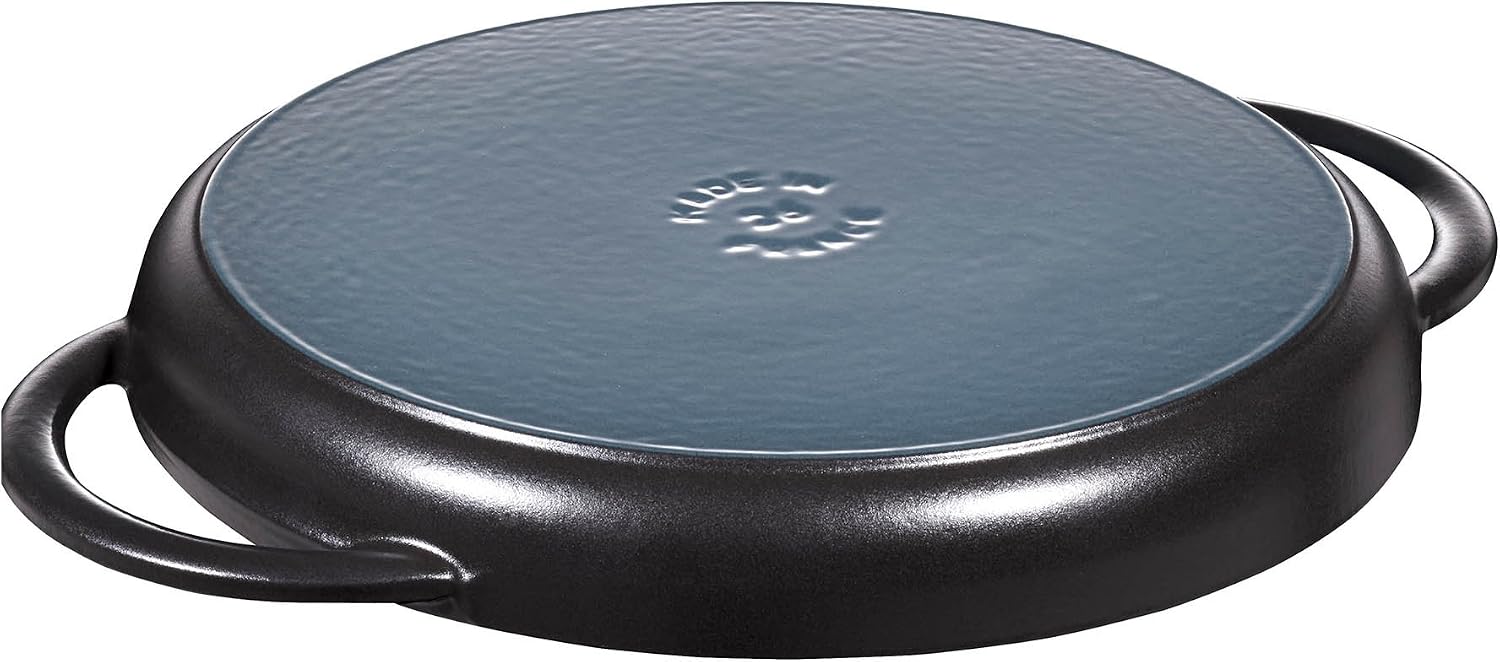 STAUB Cast Iron 10-inch Pure Grill - Black Matte
