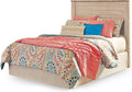 Signature Design by Ashley Willowton Cottage Farmhouse Sleigh Headboard ONLY, Full, Whitewash