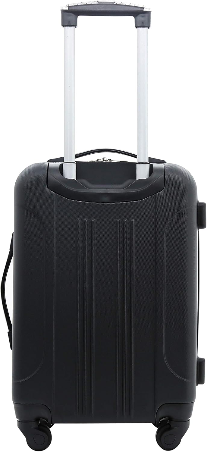 Travelers Club Chicago Hardside Expandable Spinner Luggage, Black, 5 Piece Set