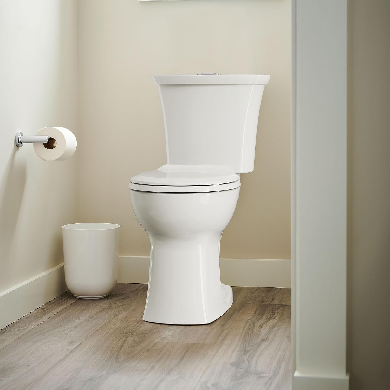American Standard 204BA200.020 Edgemere Two-Piece Toilet Less Seat, Round Front, Dual Flush, White, 1.1-1.6 gpf