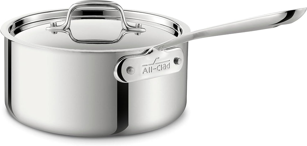 All-Clad Stainless Steel 12-inch Frying Pan, Silver Stainless Steel Sauce Pan, 3qt. Silver