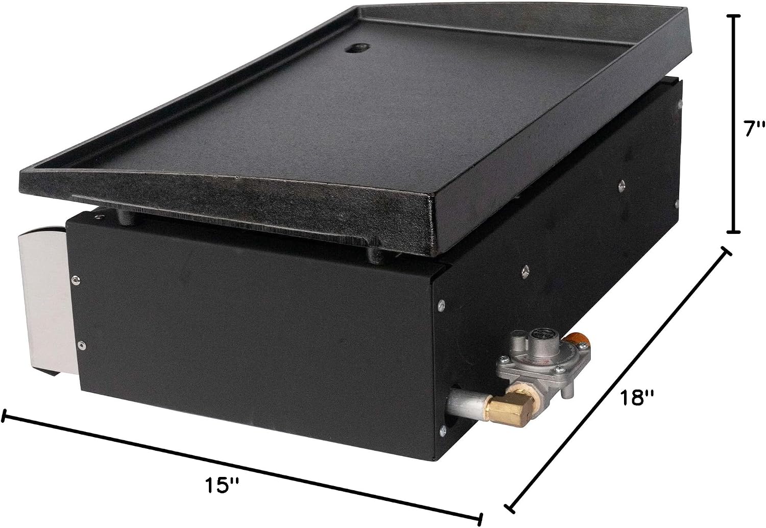 Suburban Signature 18' RV Griddle with Quick Connect and 1 lb. Bottle Adapter - Compact Stowable Design, 20% Hotter Than Comparable Units, CSA Certified for RV Outdoor Use (4062A)