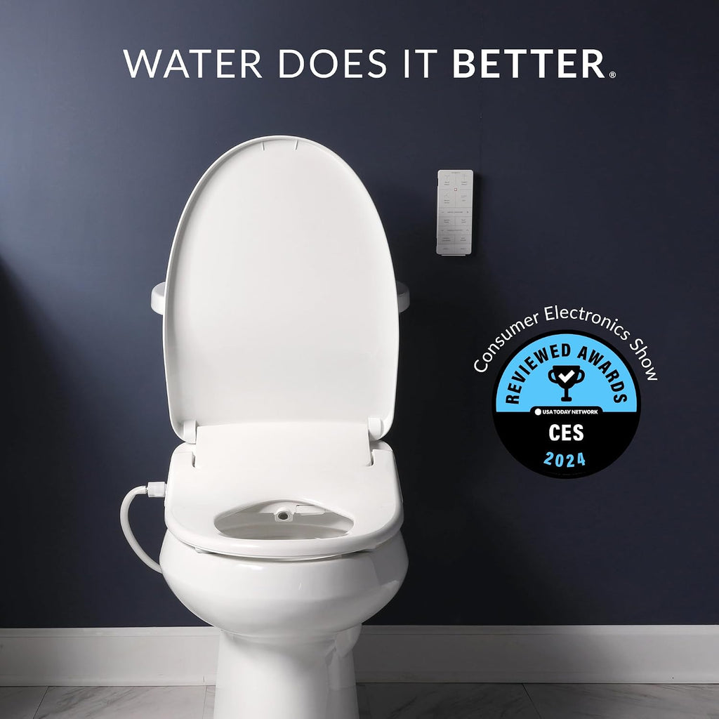 Bio Bidet BB1200 Elongated Smart Bidet, Warm Water Wash, Heated Seat & Dryer, App & Remote Control