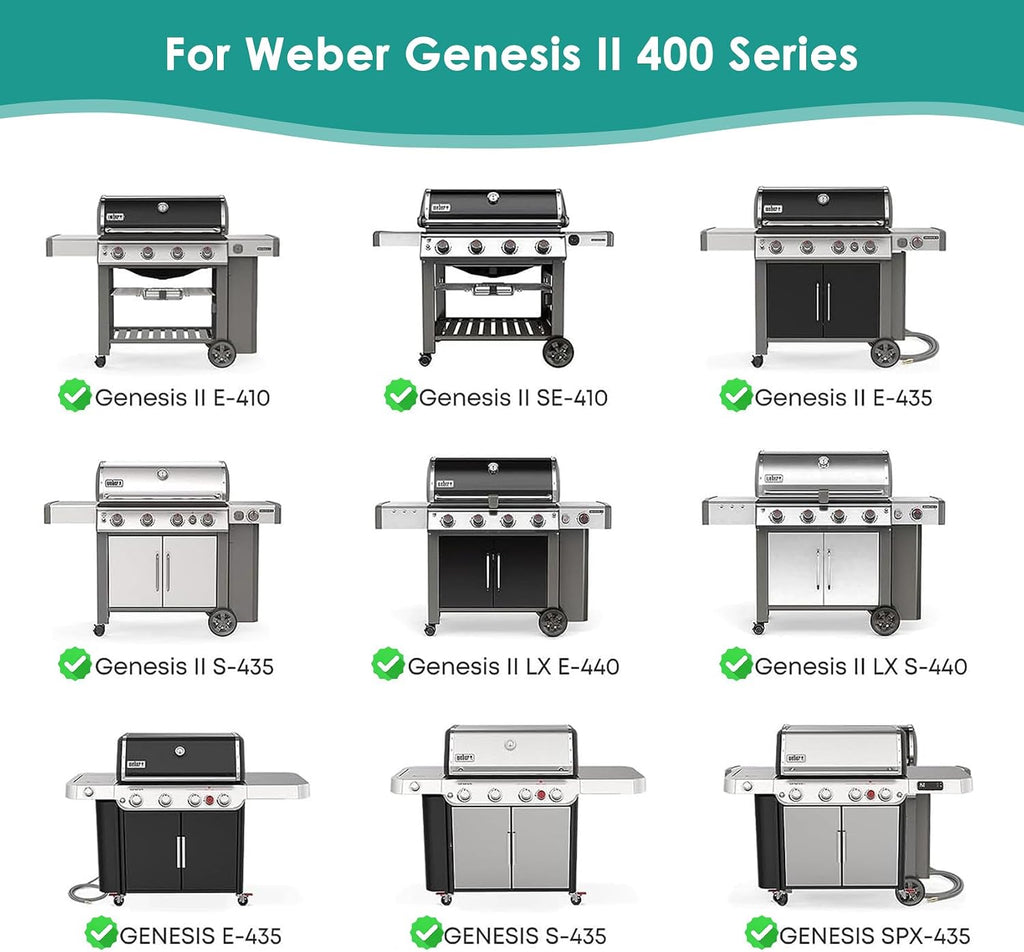 SafBbcue 6789 Full Size Griddle for Weber Genesis II 400 Griddle Insert Flat Top Grill Insert for Weber GS4 Genesis II 400 Grill Parts E410 S410 E435 S435 E440 Carbon Steel