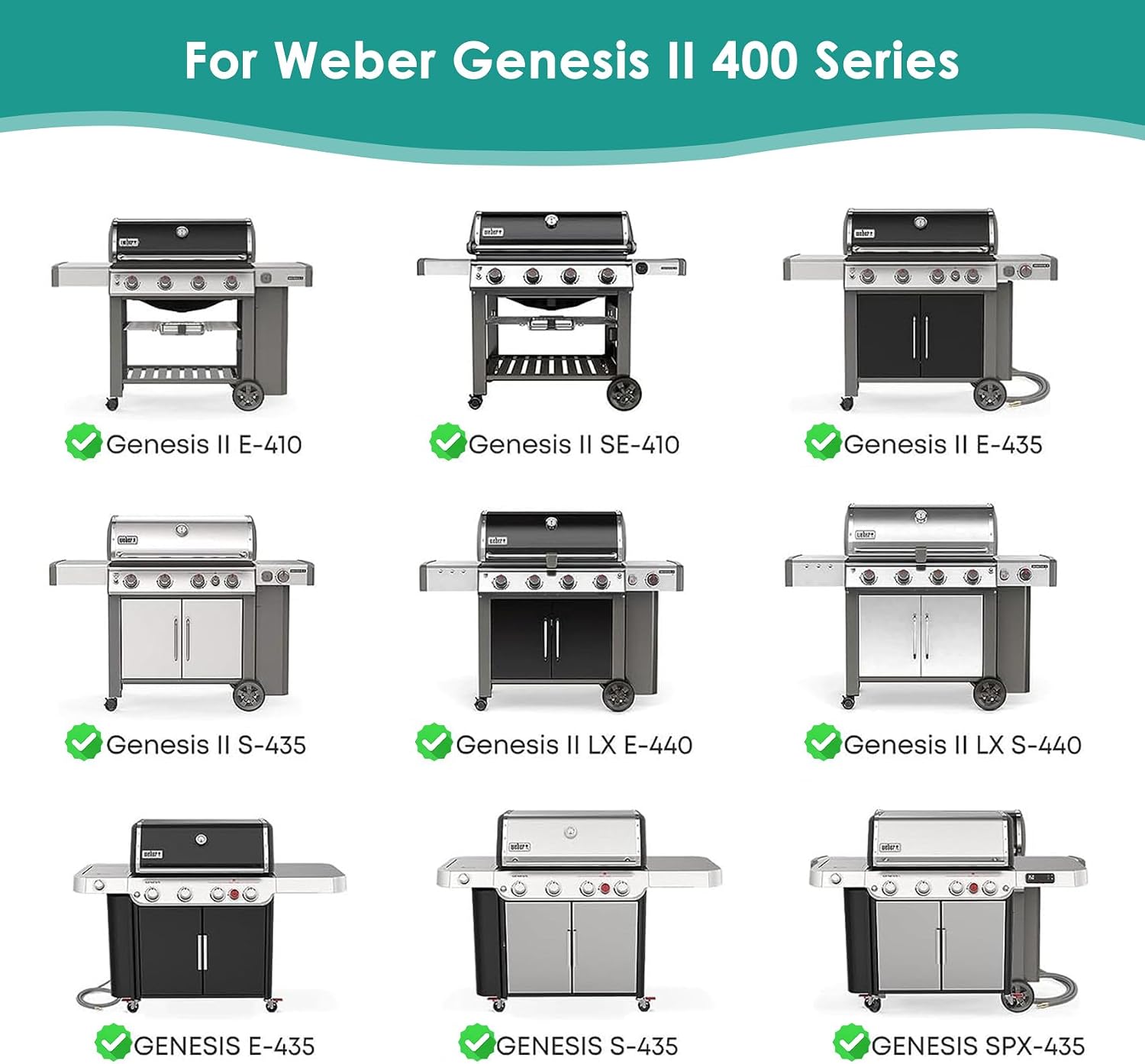 SafBbcue 6789 Full Size Griddle for Weber Genesis II 400 Griddle Insert Flat Top Grill Insert for Weber GS4 Genesis II 400 Grill Parts E410 S410 E435 S435 E440 Carbon Steel