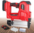 Cordless Brad Nailer, Electric Handheld Nailers & Staplers, Support Single Shot/Continuous Shot, with Auxiliary Lighting, Woodworking Nailing Machine for Home, Photo Frame, Roof Red