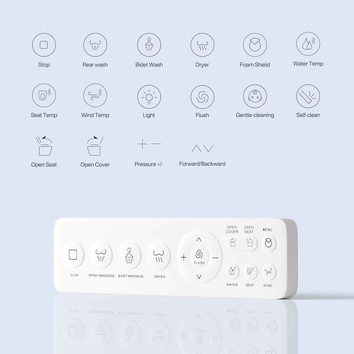 Eridanus One Piece Smart Toilet with Bidet Built in, Electric Bidets with Warm Water Sprayer and Air Dryer, Auto Flush & Lid, ADA Height Elongated Heated Seat, Foot Sensor, Modern Tankless Toilets