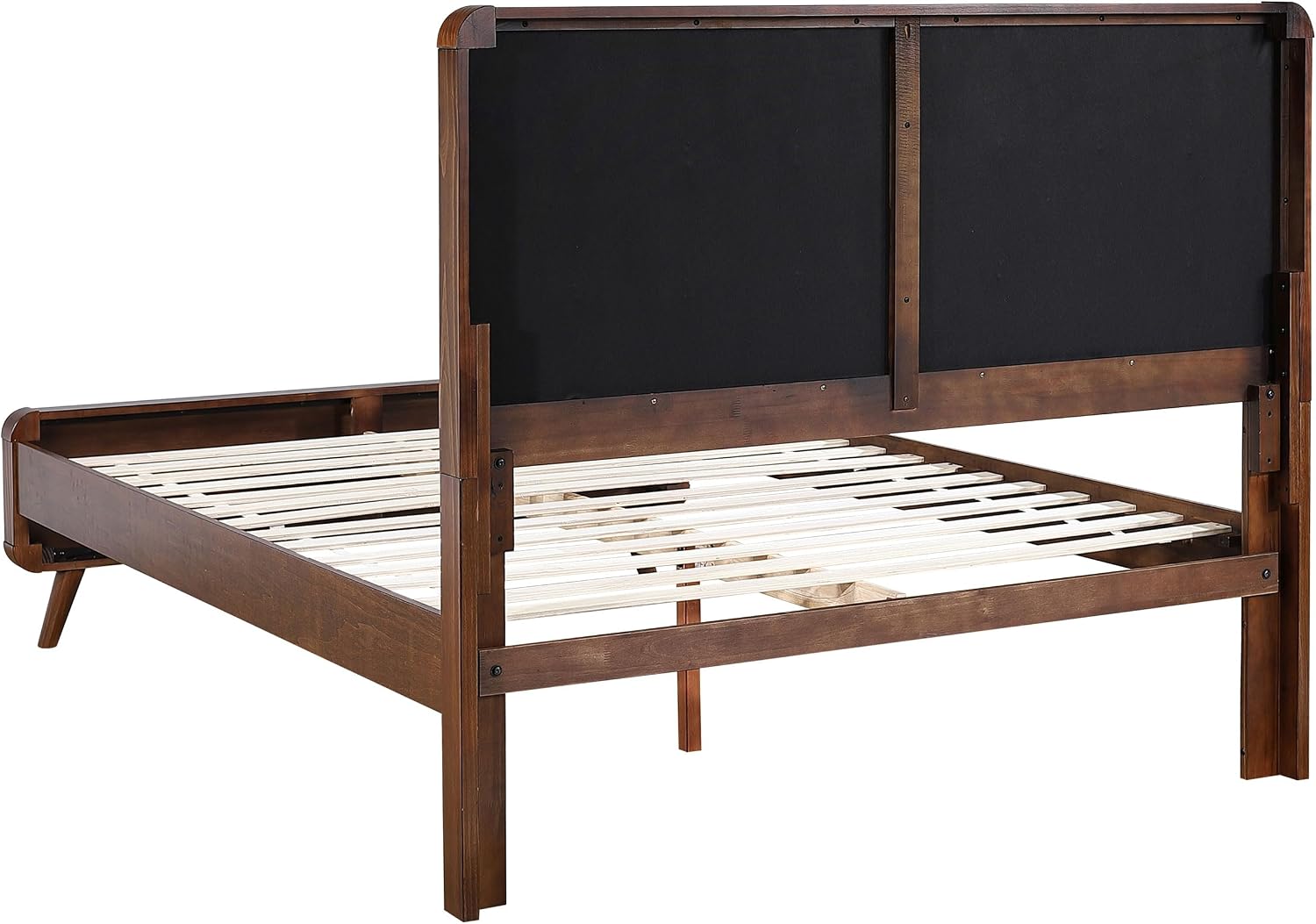 Coaster Home Furnishings Robyn Contemporary 5-Piece Bedroom Set Fabric Upholstered Queen Size Panel Bed Frame 53-inch Headboard Dark Walnut 205131Q-S5