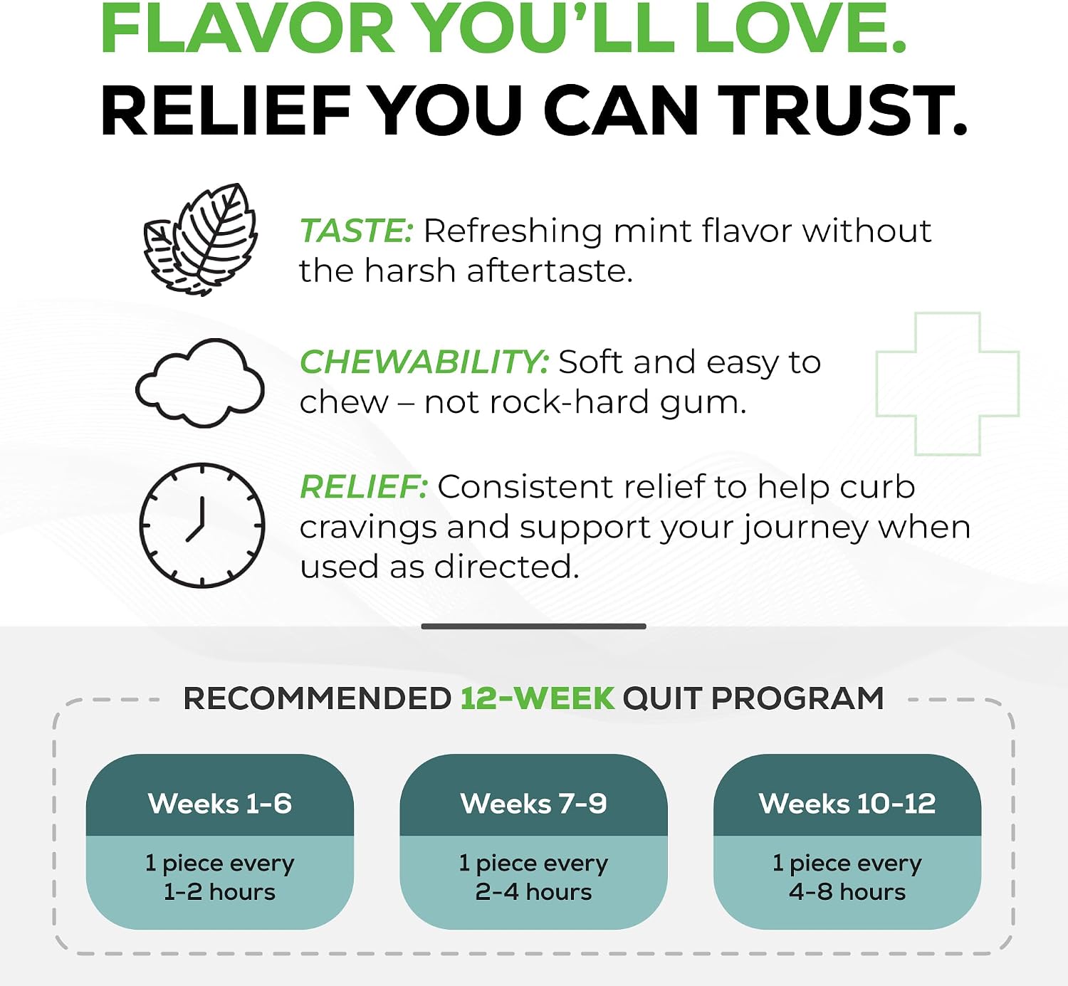 Quitine Nicotine Gum 2mg, Mint Flavor, Stop Smoking Aid – Affordable NRT to Relieve Cravings | Coated for Quick-Burst Flavor, 480 Count (Pack of 2), Traditional Gum to Support Your Quit Journey