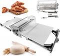 Stainless Steel Dough Roller Machine Electric Dough Sheeter,With Adjustable Thicknesses,(1 Scrolling Panel) For Making Bakery Puff Pastry Pizza-Electric Folding Kitchens Machine,Cleans In A Flash
