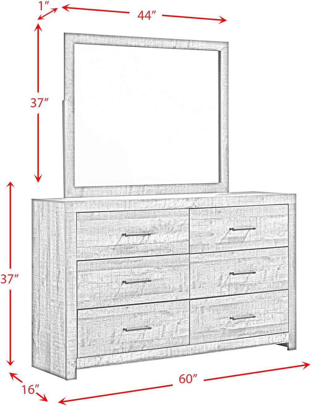 Picket House Furnishings Beckett 5-Piece King Panel Bedroom Set in Walnut