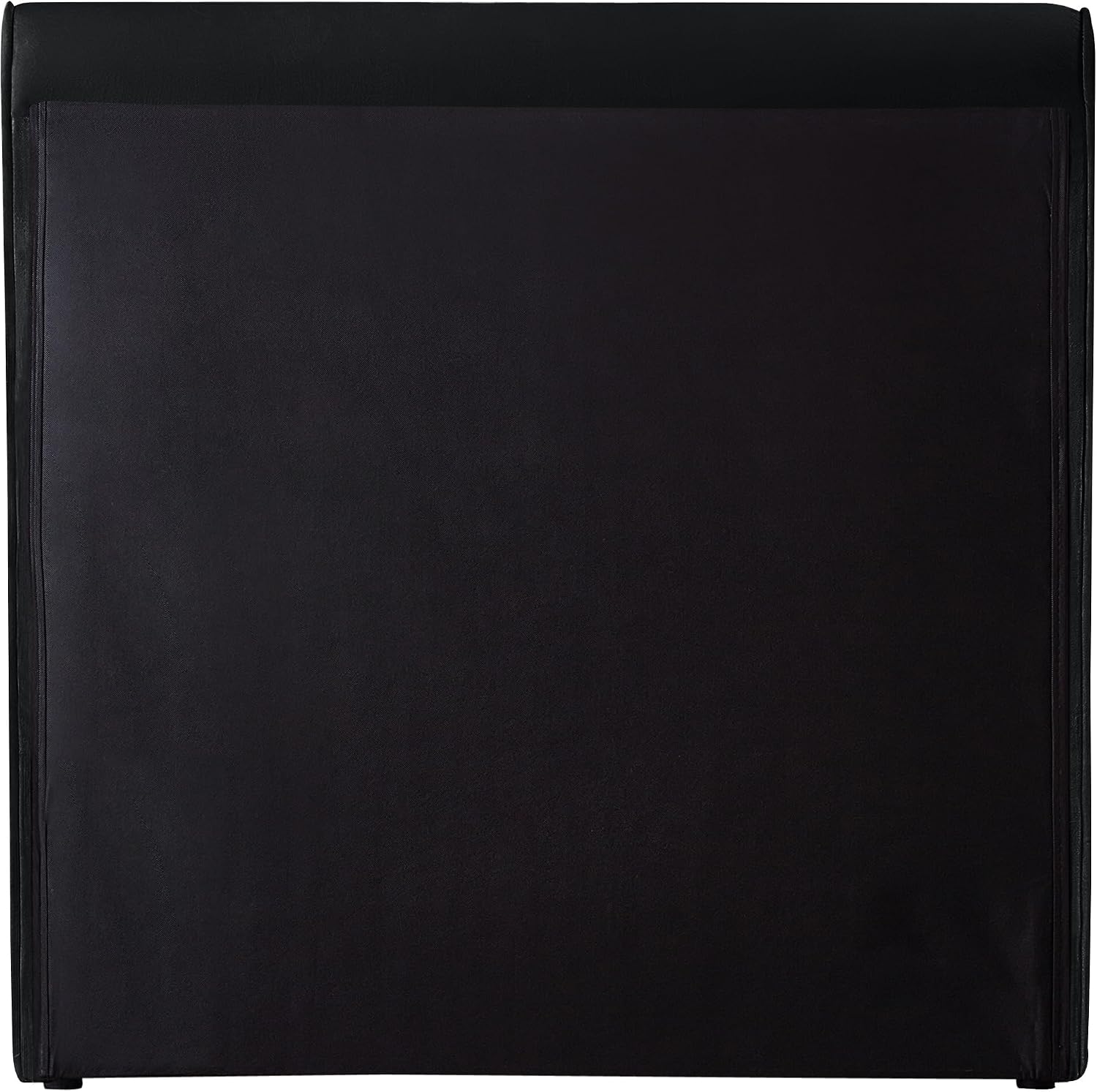 Meridian Furniture SloanBlack-T Sloan Collection Modern | Contemporary Velvet Upholstered Twin Bed with Rich Soft Black Velvet, Curved Headboard and Footboard, 44.5' W x 92' D x 45' H, Black, Twin