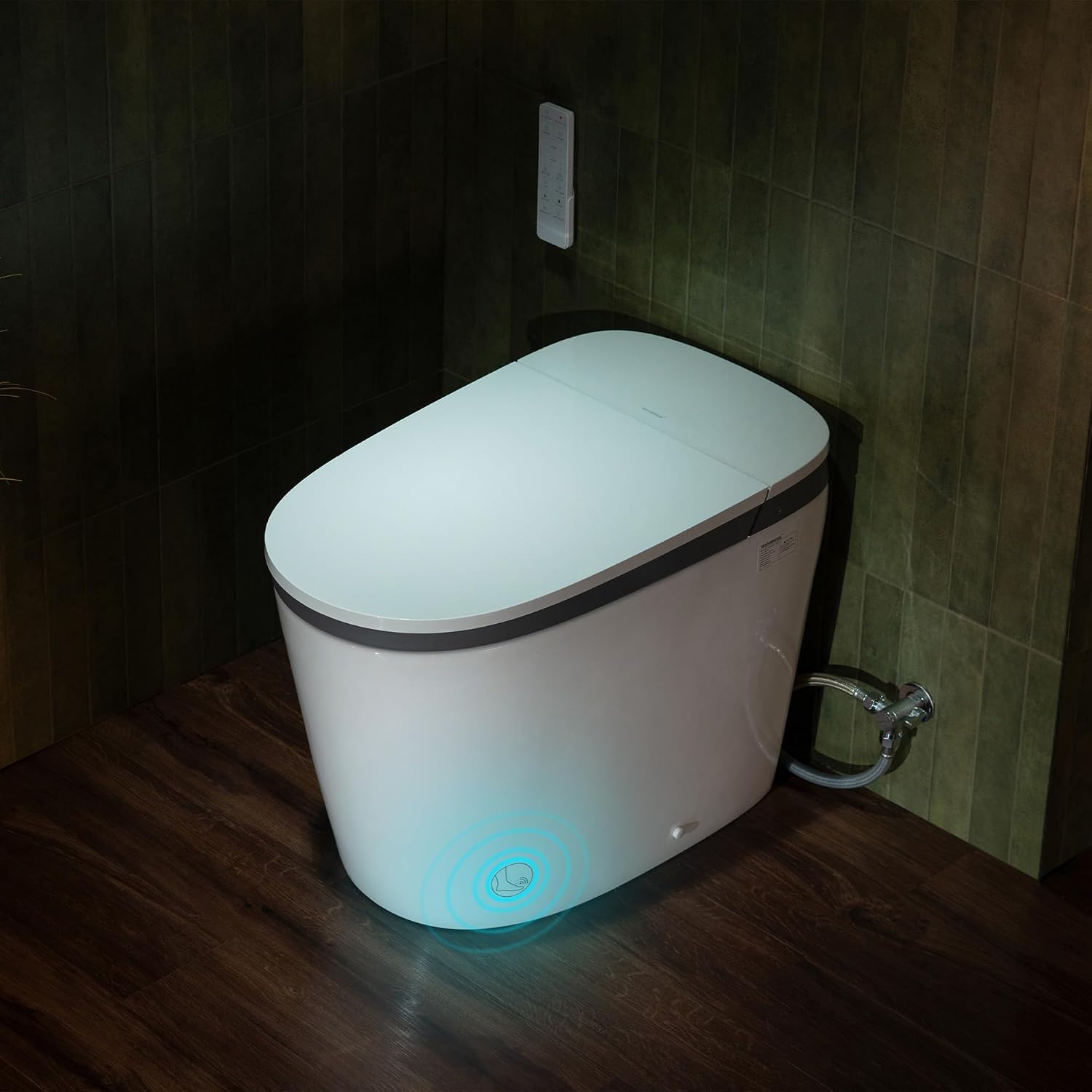 WOODBRIDGE Smart Toilet with 1000g MaP Flush Score, Foam Shield, Moving Dryer, Blackout Flush, ADA Comfort Chair Height, Auto Open & Close,Heated Seat, EBT350