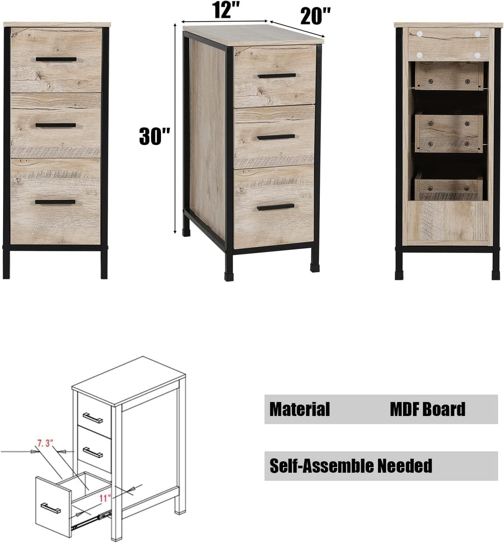 UEV 42' Rustic Oak Bathroom Vanity with Sink Combo,Industrial Iron Frame Bathroom Cabinet Sets with 3 Drawers Side Cabinet,Modern Brown Boat Tempered Glass Vessel Sink(029BR)
