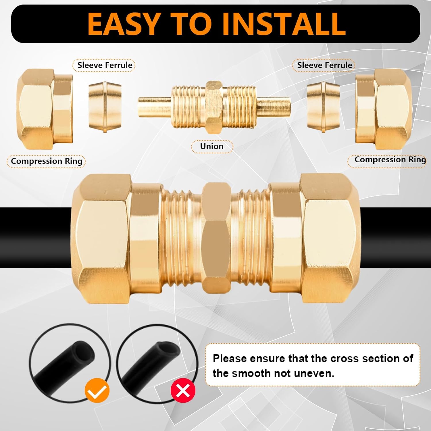 251Pcs DOT Air Line Fittings Push Lock Air Fittings & Brass Air Nylon Tube Compression Fittings Kits,1/4' 1/8' 3/8' 1/2' NPT Push To Connect Fittings Quick Connect Air Hose Fittings Assortment
