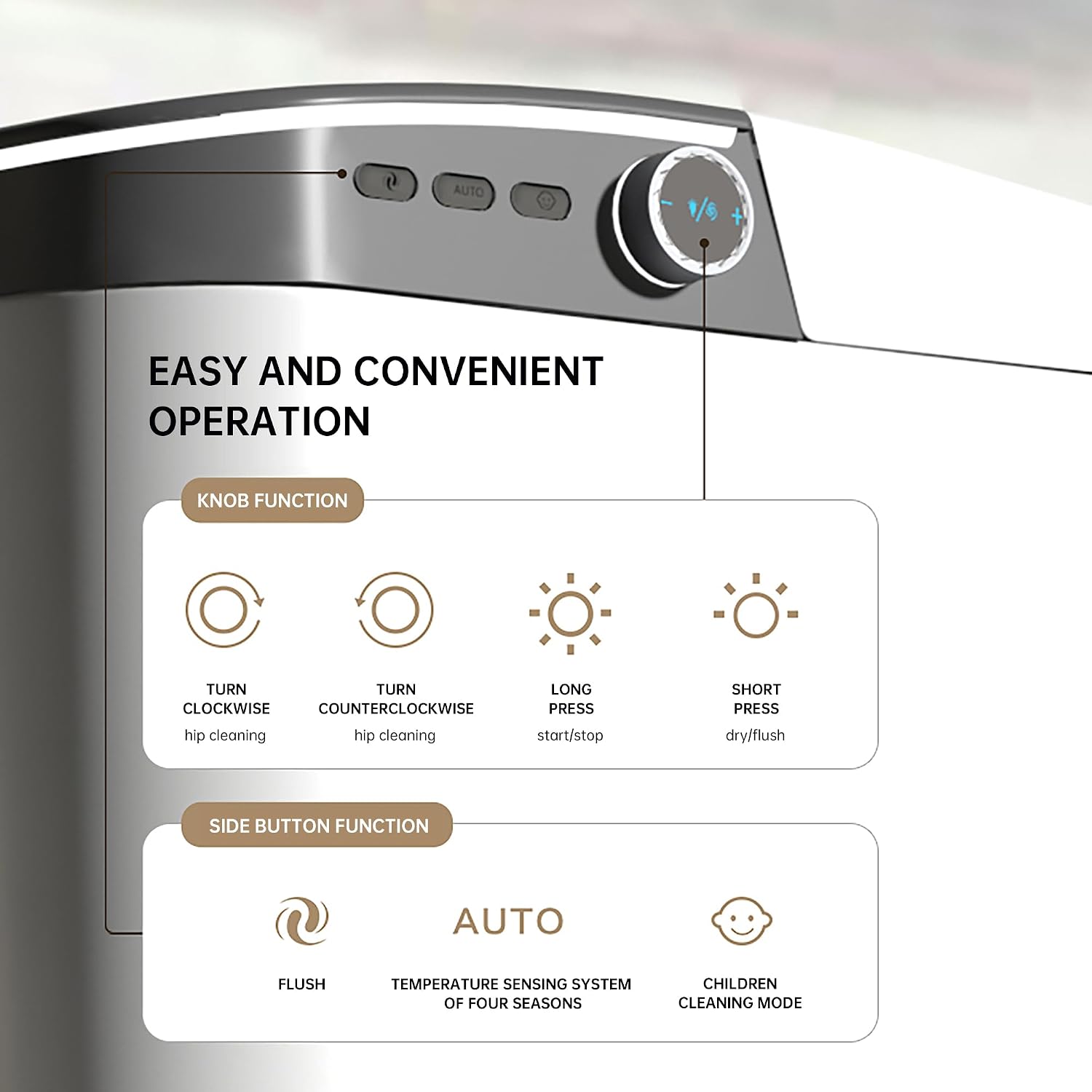 Smart Toilet with Powerful Flush, Bidet with Instant Warm Water, Modern Elongated Tankless Toilet with Foot Sensor, Heated Bidet Seat & Dryer,LED Display, Night Light, Deodorization (White1)