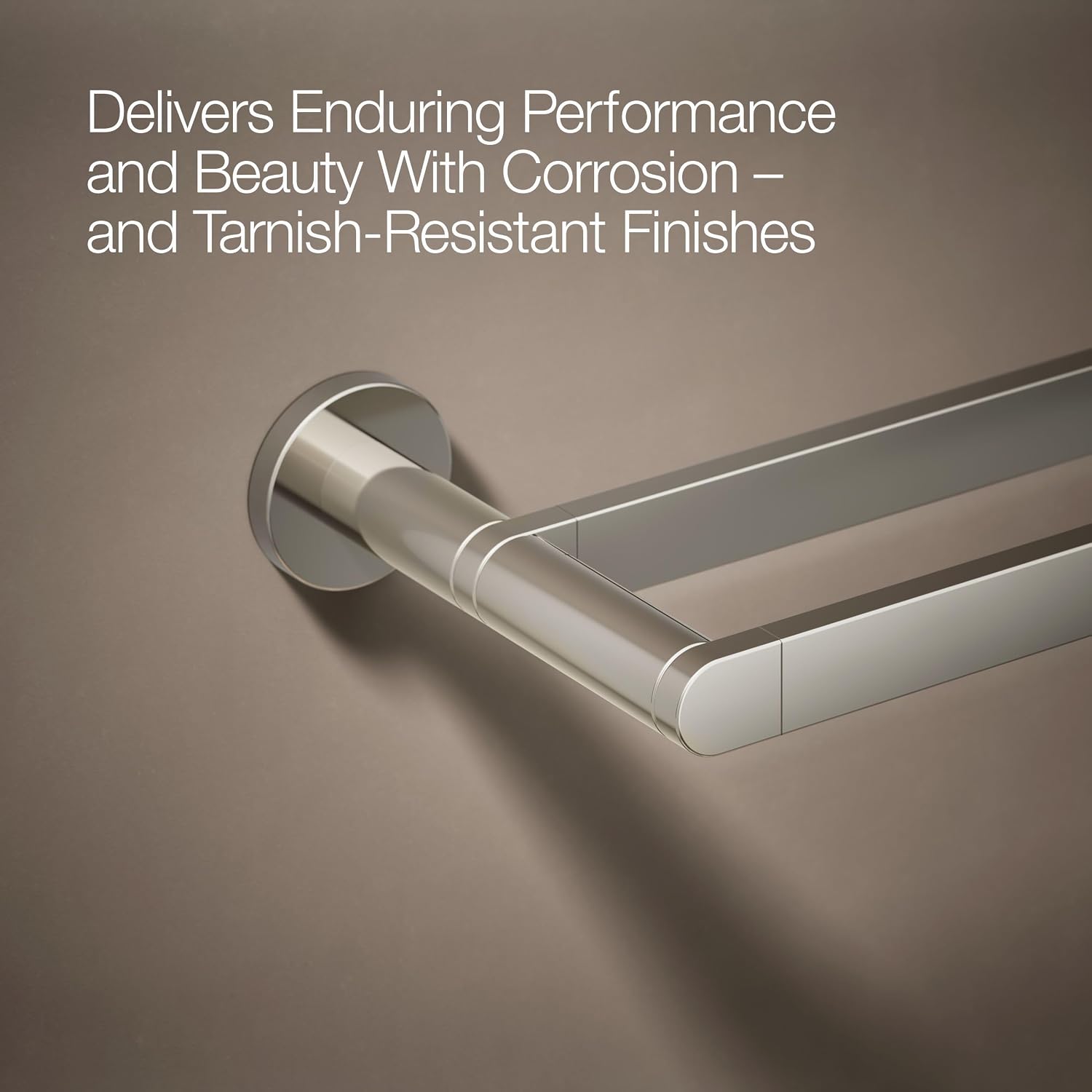 Kohler 73144-SN K-73144-SN Composed Double Towel BAR, Polished Nickel, Vibrant French Gold