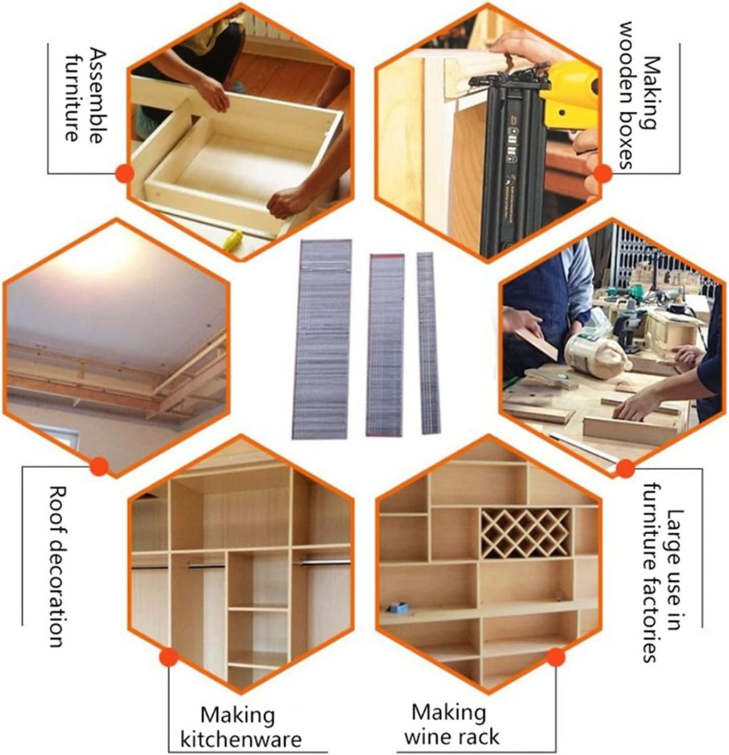 80,000pcs Brad Nails Nail Gun Nails Finishing Nails Small Nails 18 Gauge Brad Nails for Molding Cabinetry Building Assembly, 2/5', 3/5', 3/4', 1', 1-1/4' for Choice (Size : 3/4')