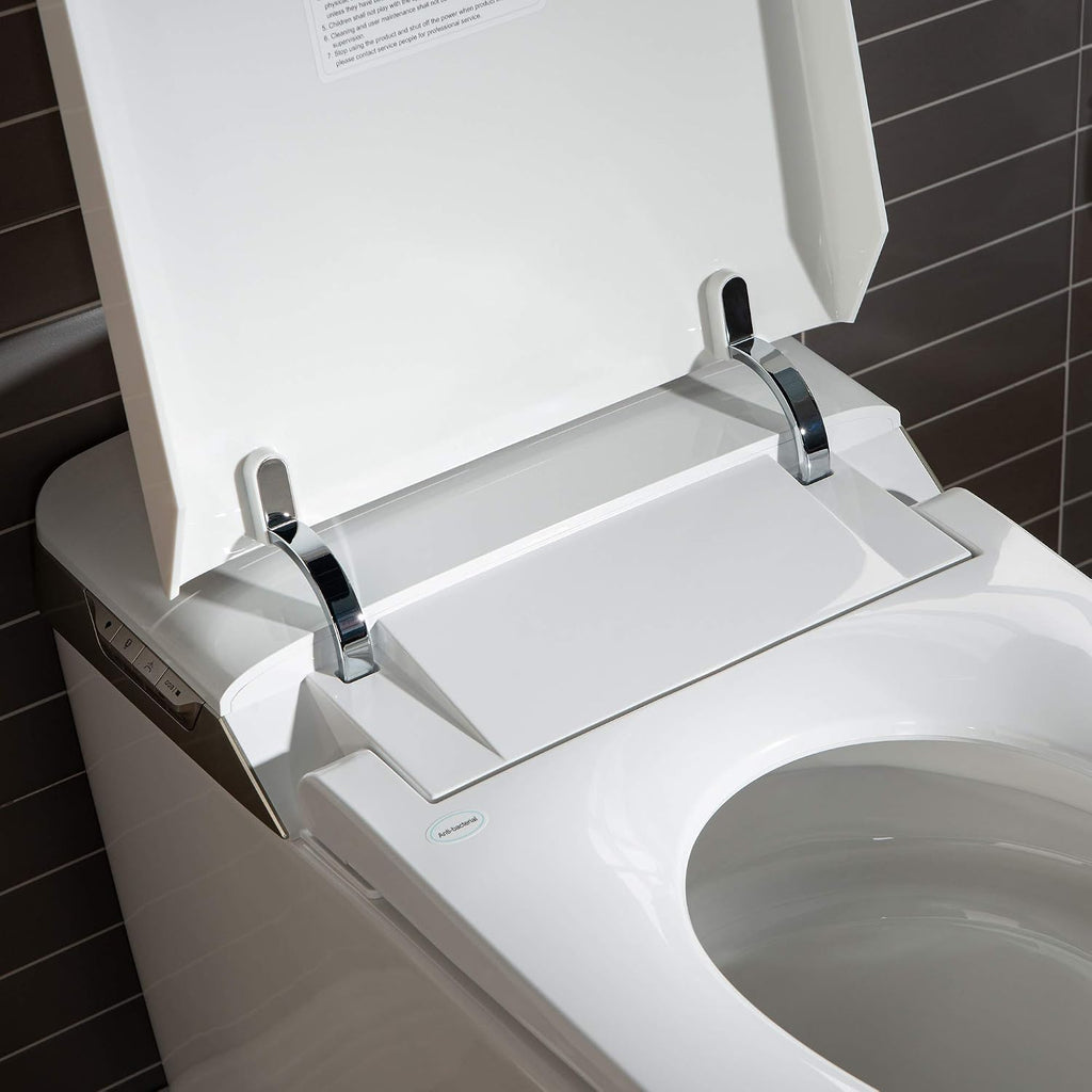 WOODBRIDGE B0980S Intelligent Smart Toilet, Auto Open & Close, Auto Flush,Heated Integrated Multi Function Remote Control, with Advance Bidet and Soft Closing Seat, White