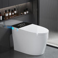 Smart Toilet with Built in Bidet, One Piece Bidet Toilet with Heated Seat, Warm Sprayer & Drying, Water Tank with Auxiliary Pump, Foam Sheild Deodorization, Voice Control, Black