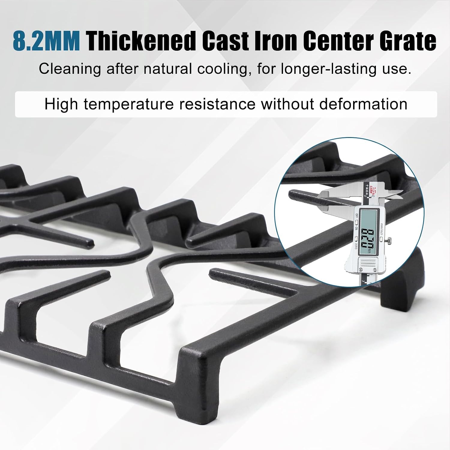 Criditpid WB31X27151 Side Grate & WB31X27150 Center Grate Kit Replacement Parts for GE Stoves, General Electric Gas Range Burner Grate for JGBS66REKSS JGB735SPSS JGBS86SPSS, 2+1 Pack.