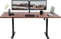 VIVO Electric 71 x 30 inch Stand Up Desk, Height Adjustable, Dark Walnut Top Black Frame, Home and Office Furniture Sets, DESK-KIT-0B7D
